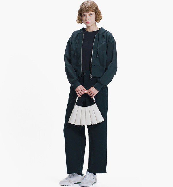 LACOSTE「裏パイルクロップドジップフーディー」|パーカー|