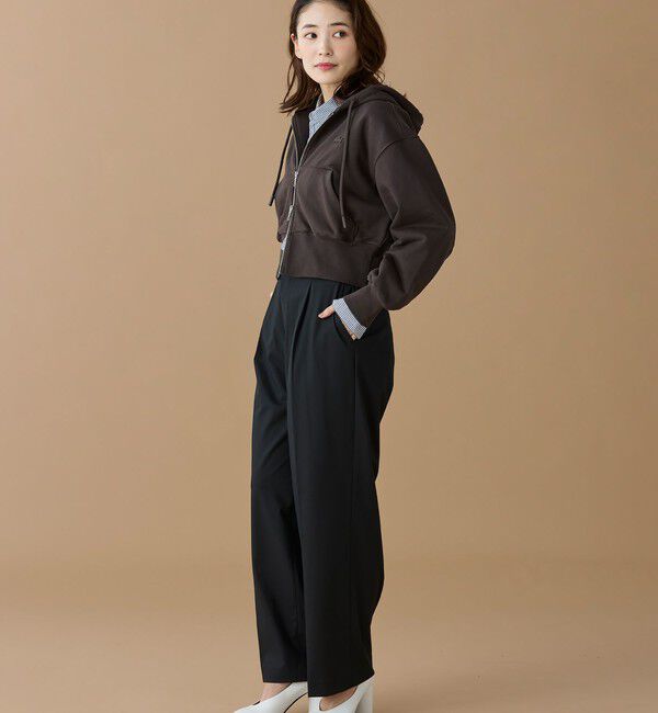 LACOSTE「裏パイルクロップドジップフーディー」|パーカー|