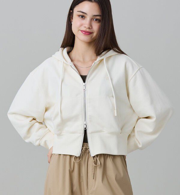 LACOSTE「裏パイルクロップドジップフーディー」|パーカー|