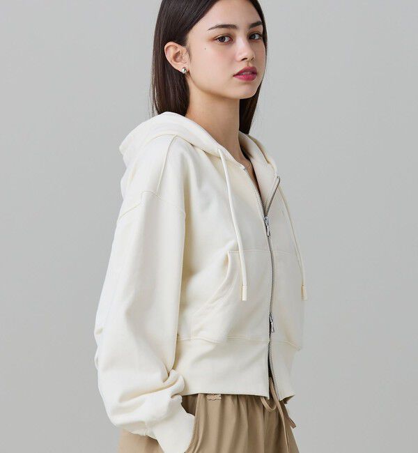 LACOSTE「裏パイルクロップドジップフーディー」|パーカー|