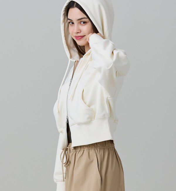 LACOSTE「裏パイルクロップドジップフーディー」|パーカー|