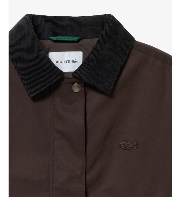 LACOSTE「コーデュロイカラーショート丈 ジップアップブルゾン」|ブルゾン・スタジャン|