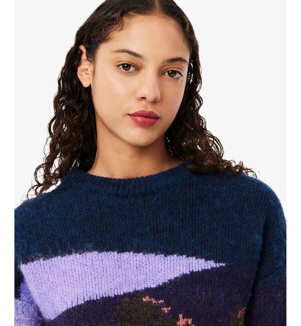 LACOSTE「ランドスケープジャカードアルパカブレンドニットセーター」|ニット・セーター|