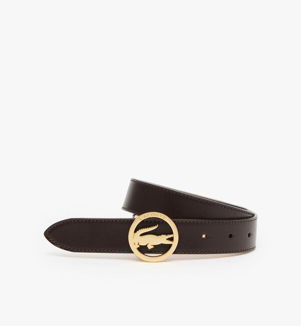 LACOSTE「ゴールドクロコバックルレザーベルト」|ベルト|