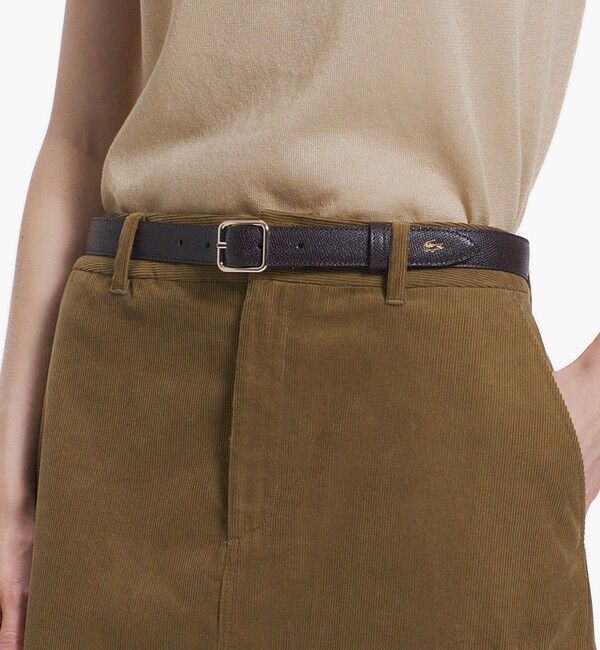 LACOSTE「ホワイトゴールドバックルベルト」|ベルト|