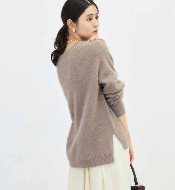 NOLLEY'S「《手洗い可能》ヘアリーVネックプルオーバー」|ニット・セーター|