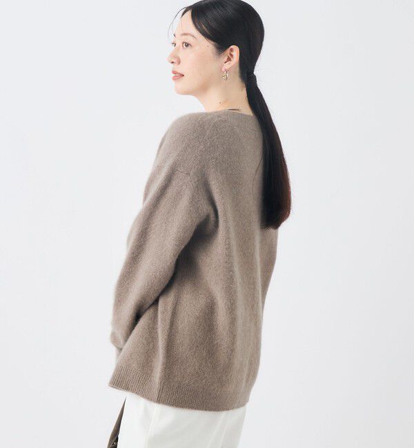 NOLLEY'S「《手洗い可能》ヘアリー長めVネックカーディガン」|カーディガン|