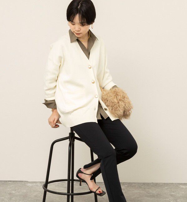 NOLLEY'S sophi「【WEB限定】《手洗い可能》総針ビックVネックカーディガン」|カーディガン|