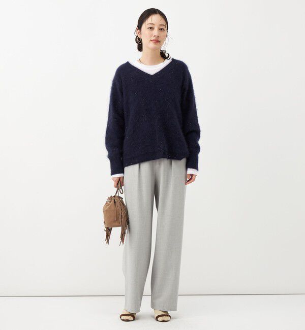 NOLLEY'S「《吸湿発熱/4サイズ展開》ウォッシャブル裏起毛タックワイドパンツ」|その他|