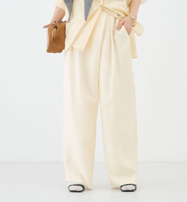 NOLLEY'S sophi「【WEB＆一部店舗限定カラー】ウォッシャブルサテンカットジャガードドットパンツ」|その他|