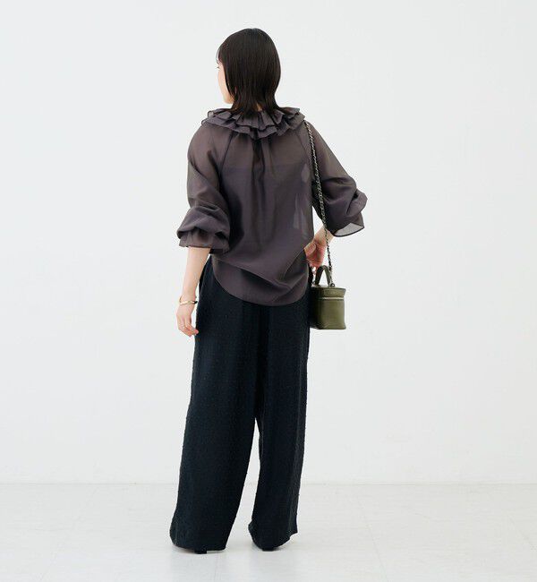NOLLEY'S sophi「【WEB＆一部店舗限定カラー】ウォッシャブルサテンカットジャガードドットパンツ」|その他|