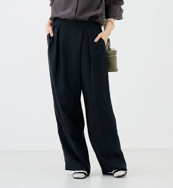 NOLLEY'S sophi「【WEB＆一部店舗限定カラー】ウォッシャブルサテンカットジャガードドットパンツ」|その他|