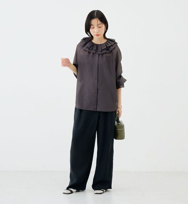 NOLLEY'S sophi「【WEB＆一部店舗限定カラー】ウォッシャブルサテンカットジャガードドットパンツ」|その他|