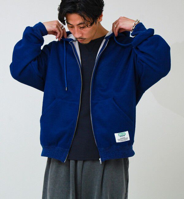 GLOSTER「【DISCUS ATHLETIC】インレイ裏シャギーボンディング ジップフーディ」|パーカー|