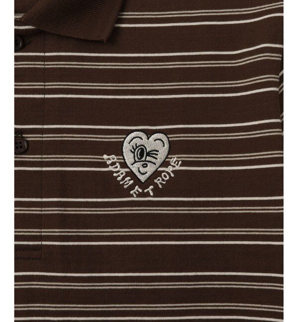 ADAM ET ROPE'「【Chocomoo&times;ADAM ET ROPE'】EX 刺しゅうPOLO」|ポロシャツ|
