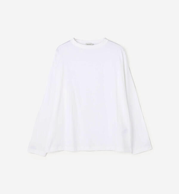 handvaerk「handvaerk | 60/2 ボトルネック 長袖Tシャツ WOMEN」|Tシャツ・カットソー|WHITE