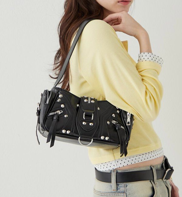  「【WEB限定カラーあり/ドット柄】レイヤードヘンリートップス」|Tシャツ・カットソー|