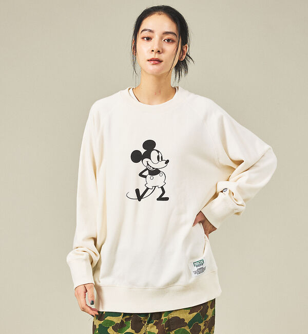 ABAHOUSE「【MICKEY &times; DISCUS ATHLETIC / ミッキー &times; ディスカス」|スウェット・ジャージ|ホワイト