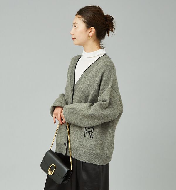 Rouge vif「バックロゴニットカーディガン」|カーディガン|