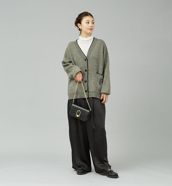 Rouge vif「バックロゴニットカーディガン」|カーディガン|