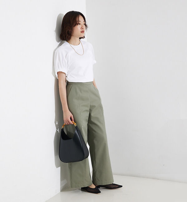 qualite「袖ギャザーカットTOP」|Tシャツ・カットソー|