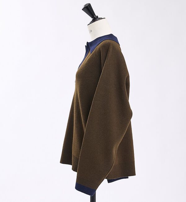 abahouse mavie「配色スキッパーニットプルオーバー【予約】」|ニット・セーター|