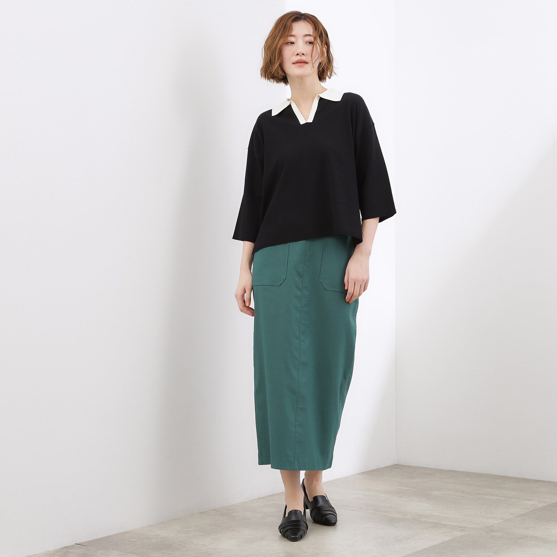 grove「【UVカット】ラガークロップドプルオーバー」|ニット・セーター|
