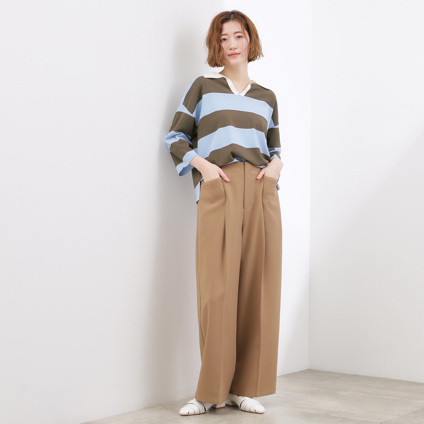 grove「【UVカット】ラガークロップドプルオーバー」|ニット・セーター|