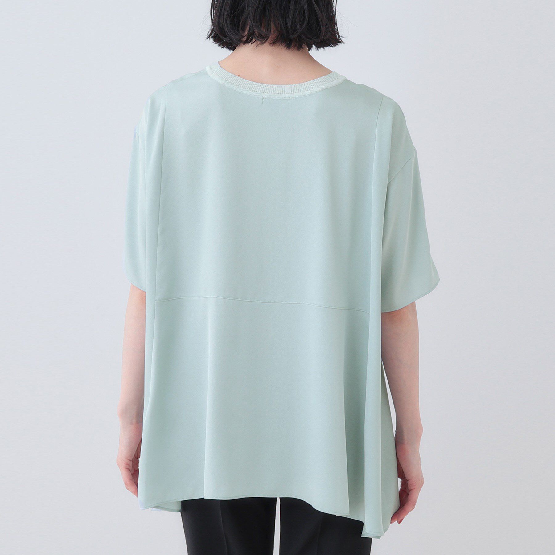 INDIVI「【バックシャン】デザインTブラウス」|Tシャツ・カットソー|