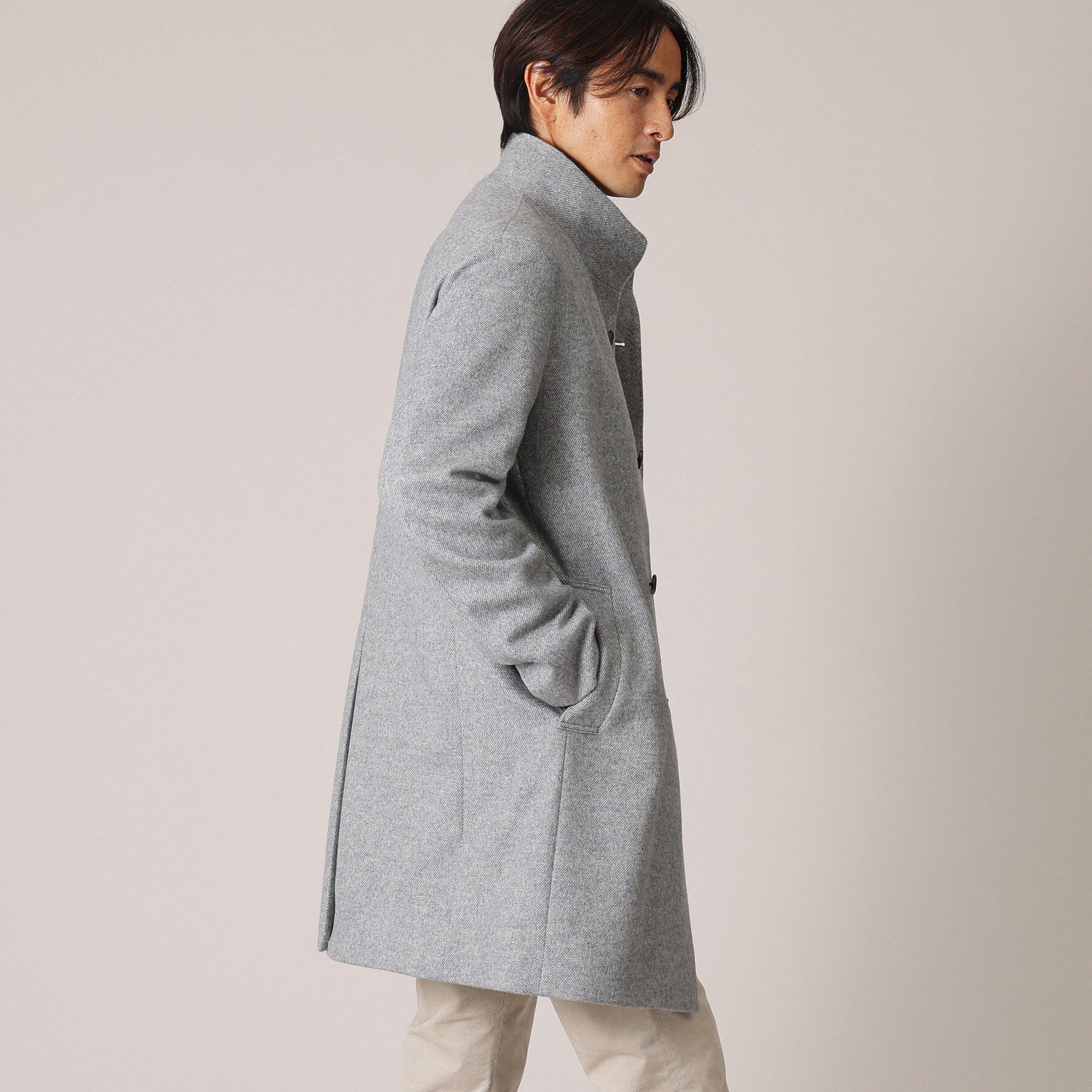TAKEO KIKUCHI「【ウールカシミヤブレンド】ビーバー調 スタンドカラー コート」|その他|