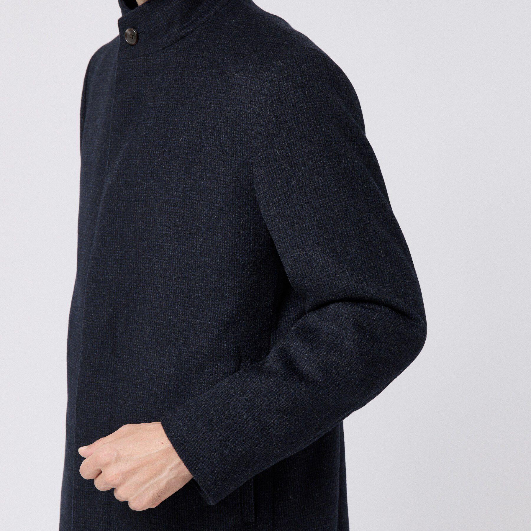 TAKEO KIKUCHI「【ウールカシミヤ混】スタンドカラー千鳥柄コート」|その他|