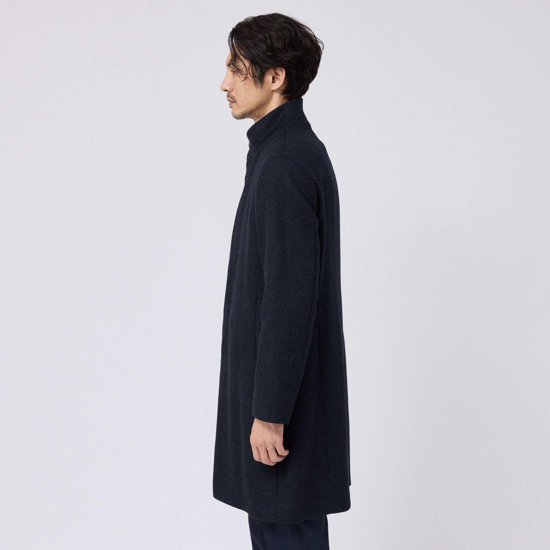 TAKEO KIKUCHI「【ウールカシミヤ混】スタンドカラー千鳥柄コート」|その他|