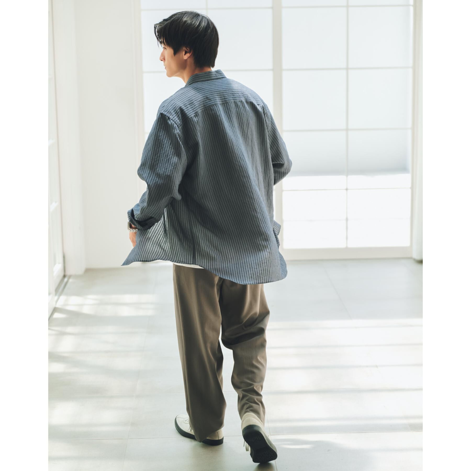 THE SHOP TK「チェック＆ストライプ アソート長袖シャツ【洗濯機OK】」|シャツ・ブラウス|
