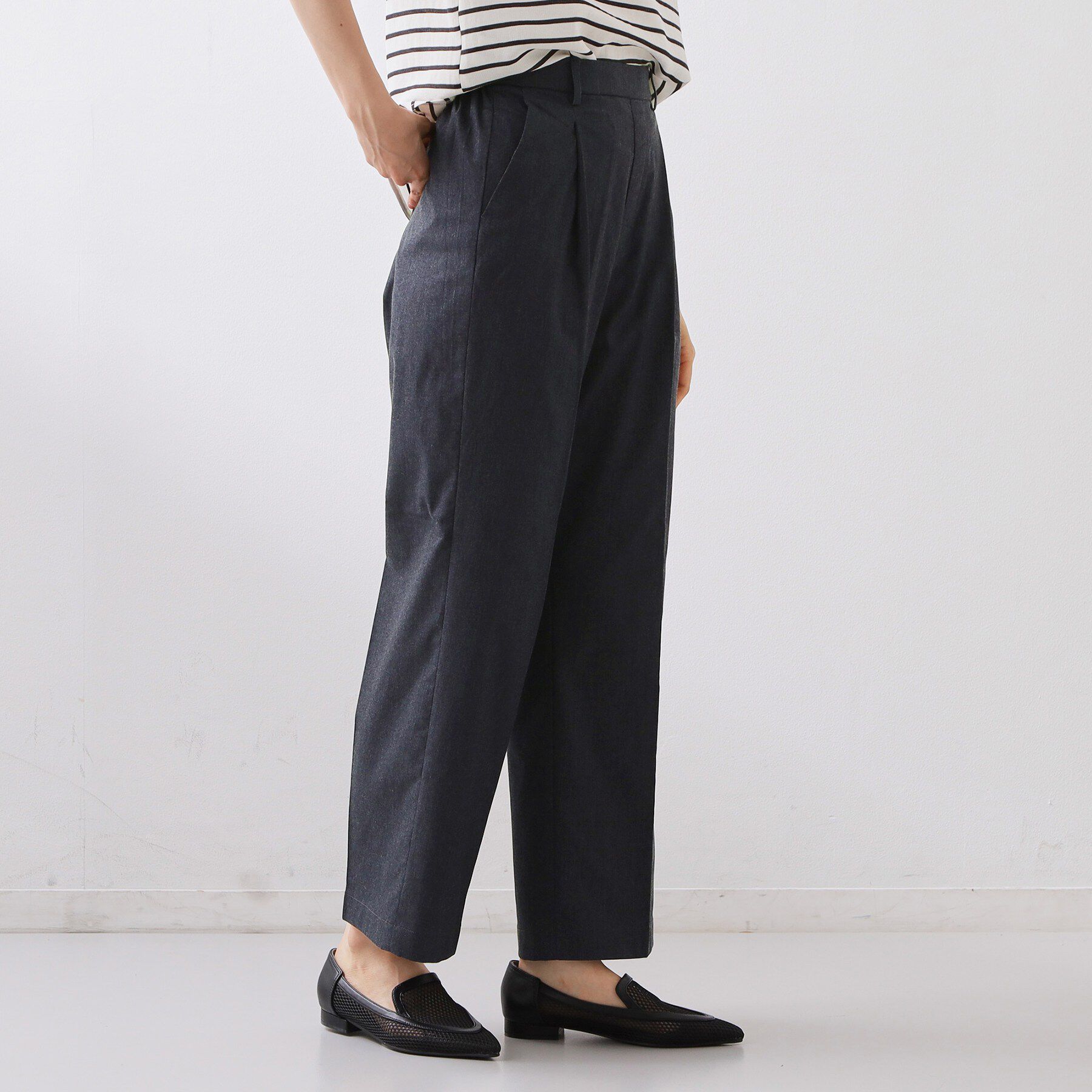 THE SHOP TK「【XS-XL/着丈選べる】心地よいストレッチワイドパンツ」|その他|