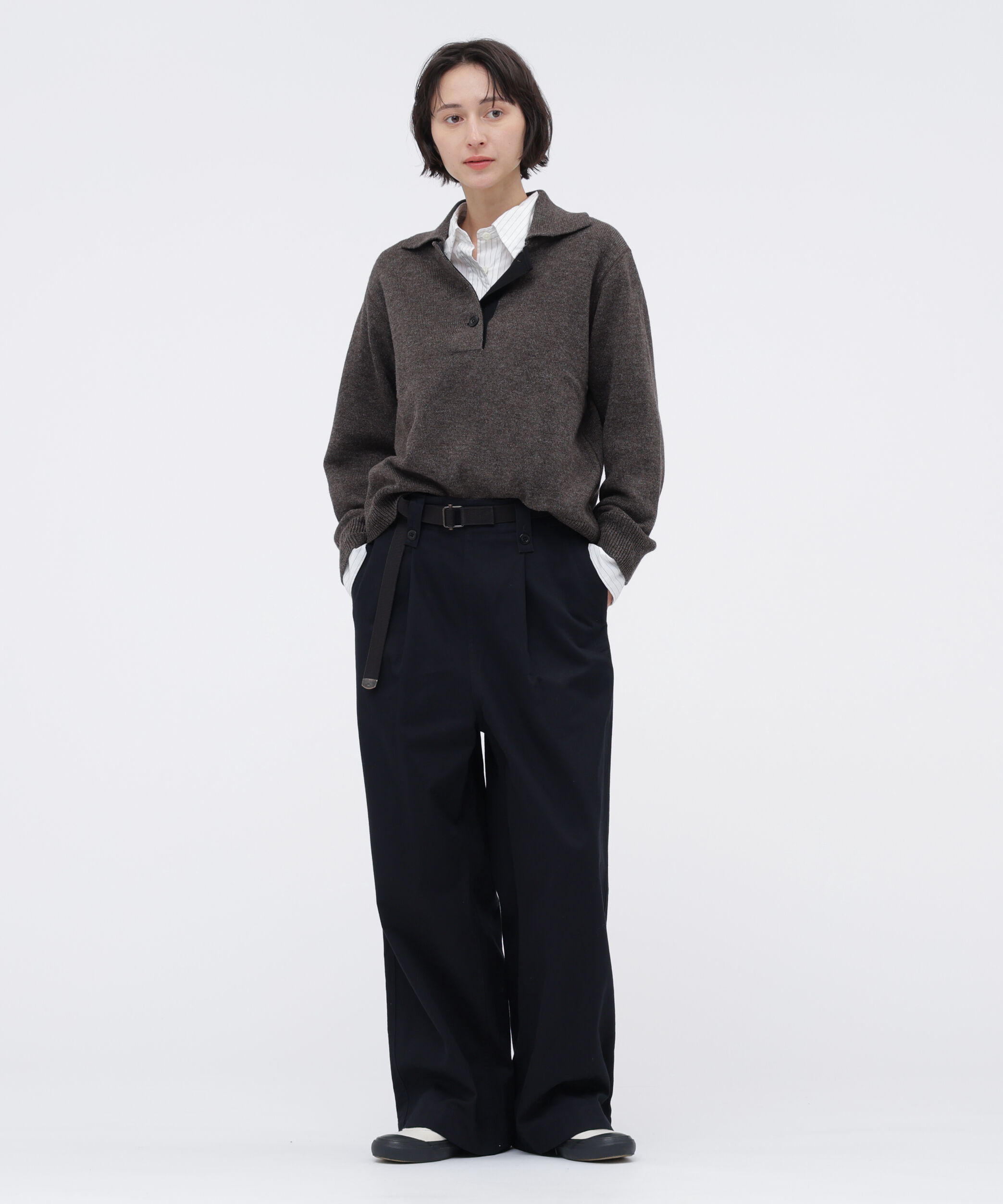 MHL.「ORGANIC COTTON CHINO TWILL TROUSERS」|その他|DARK NAVY1