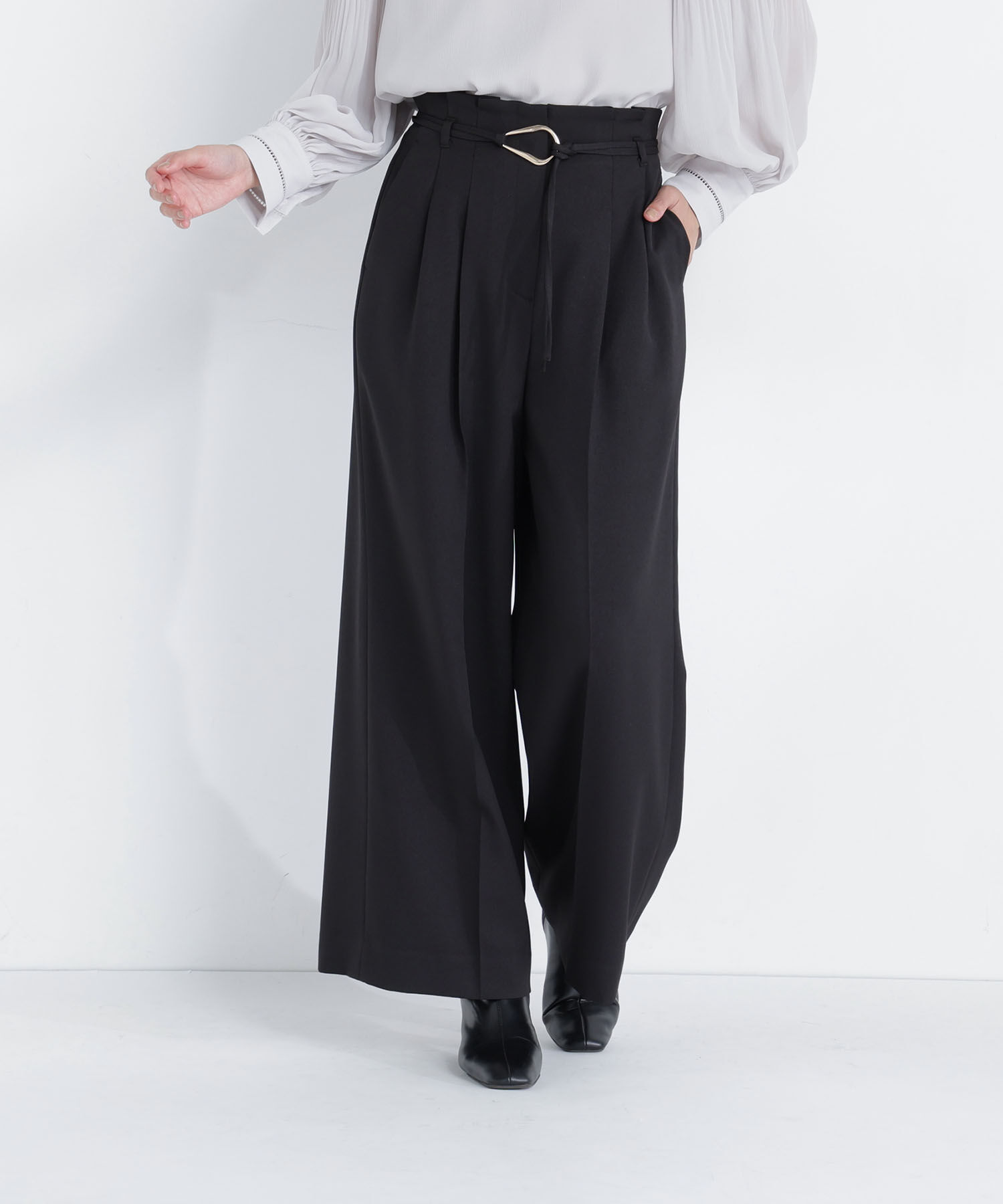  「＜CLASSY.11月号掲載＞ダブルベルトワイドパンツ」|その他|