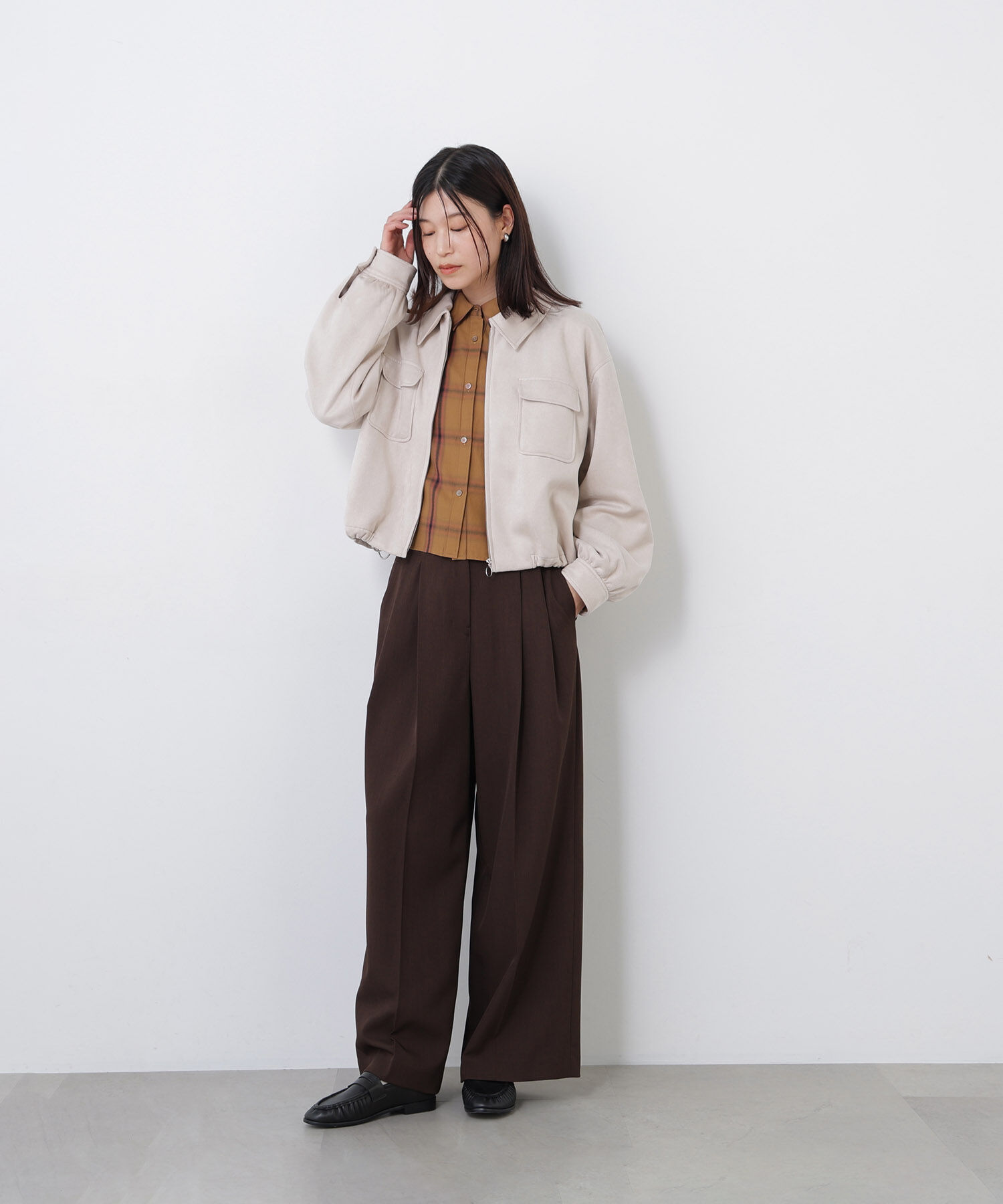  「〈N.〉フェイクスエードステンカラーブルゾン」|その他|