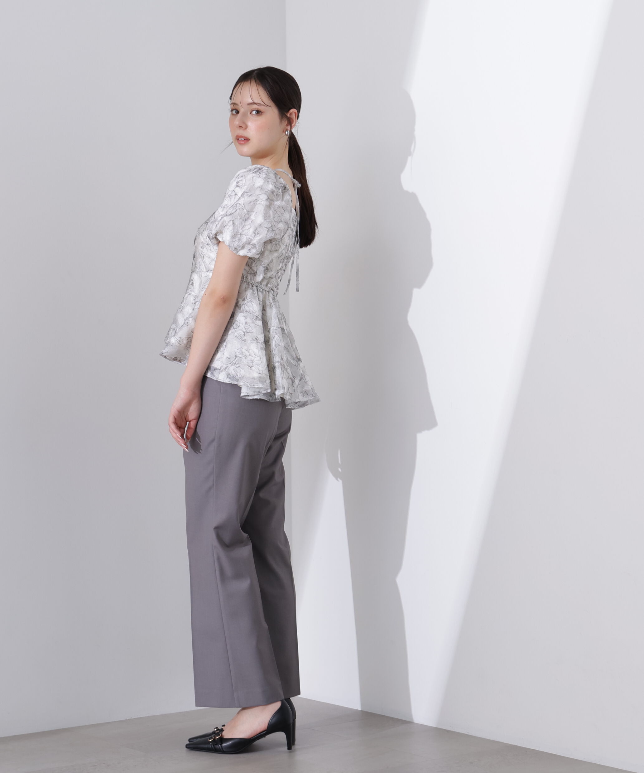 PROPORTION BODY DRESSING「〈Lou Lou fee（ルルーフェ）〉バルーンスリーブペプラムセットアップ」|ワンピース|