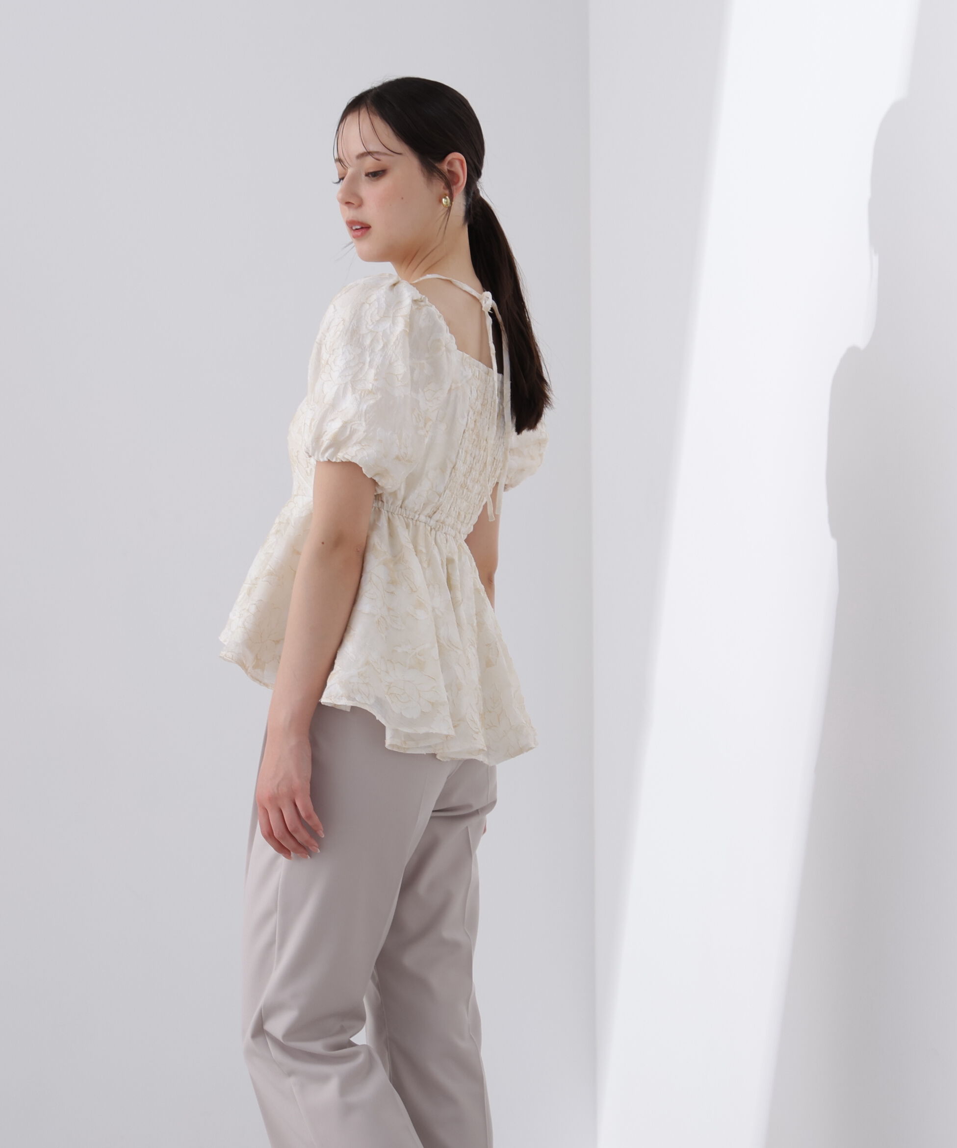 PROPORTION BODY DRESSING「〈Lou Lou fee（ルルーフェ）〉バルーンスリーブペプラムセットアップ」|ワンピース|