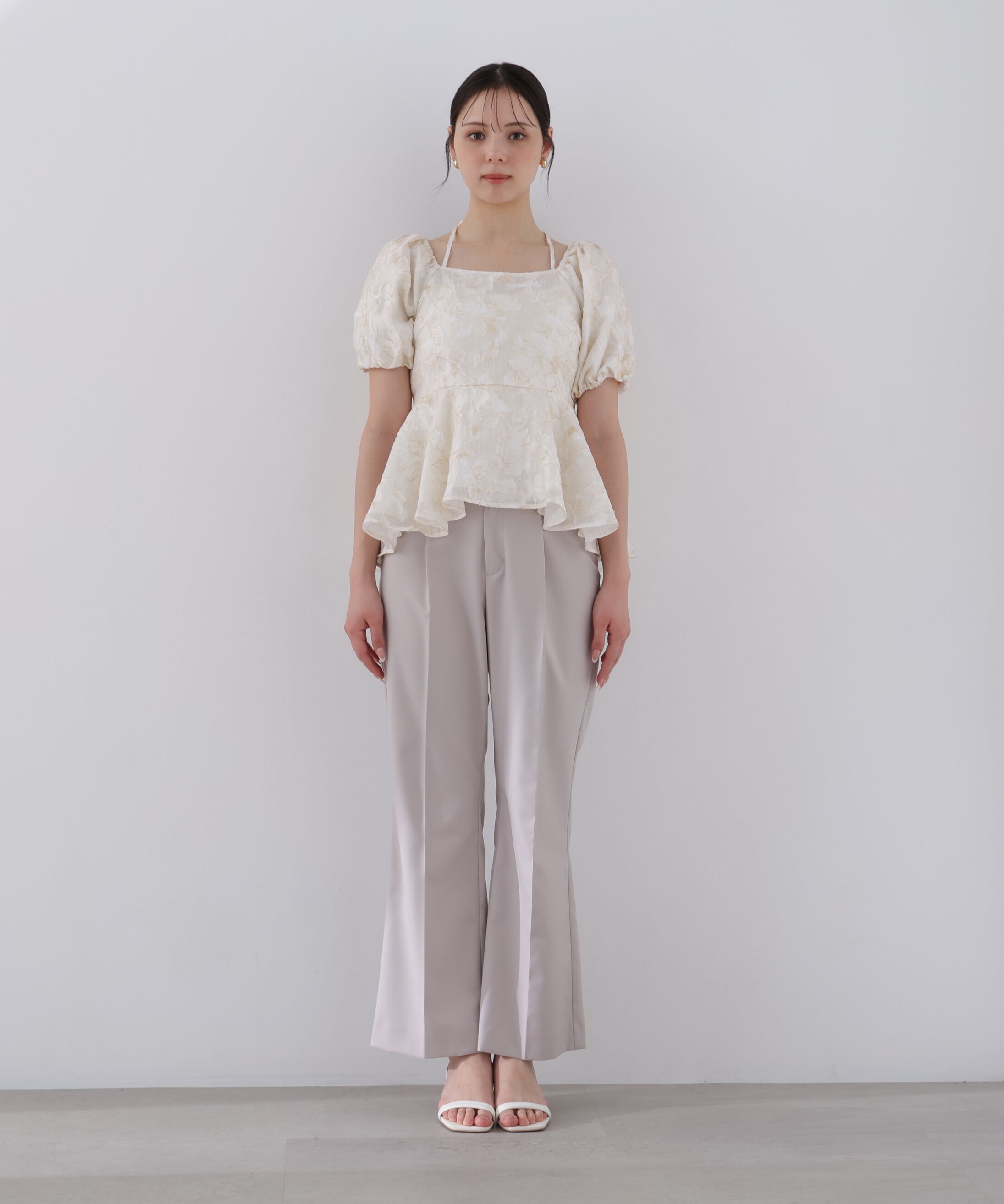 PROPORTION BODY DRESSING「〈Lou Lou fee（ルルーフェ）〉バルーンスリーブペプラムセットアップ」|ワンピース|