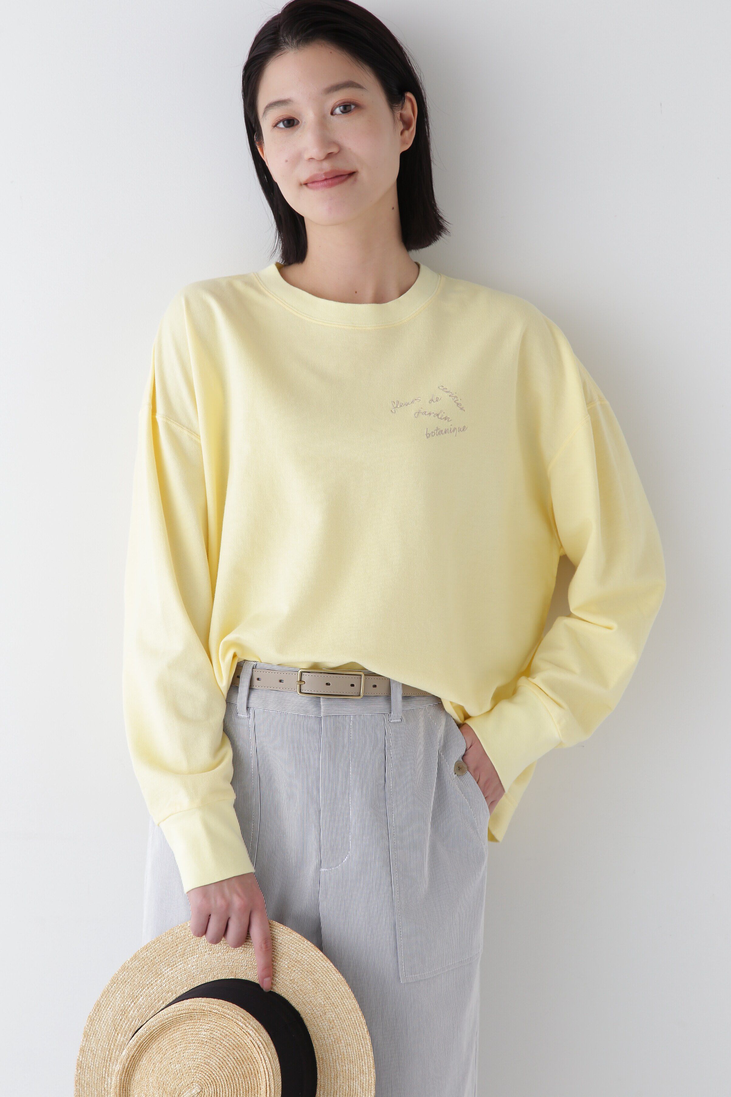  「◆ミニ裏毛ロゴトレーナー」|Tシャツ・カットソー|イエロー