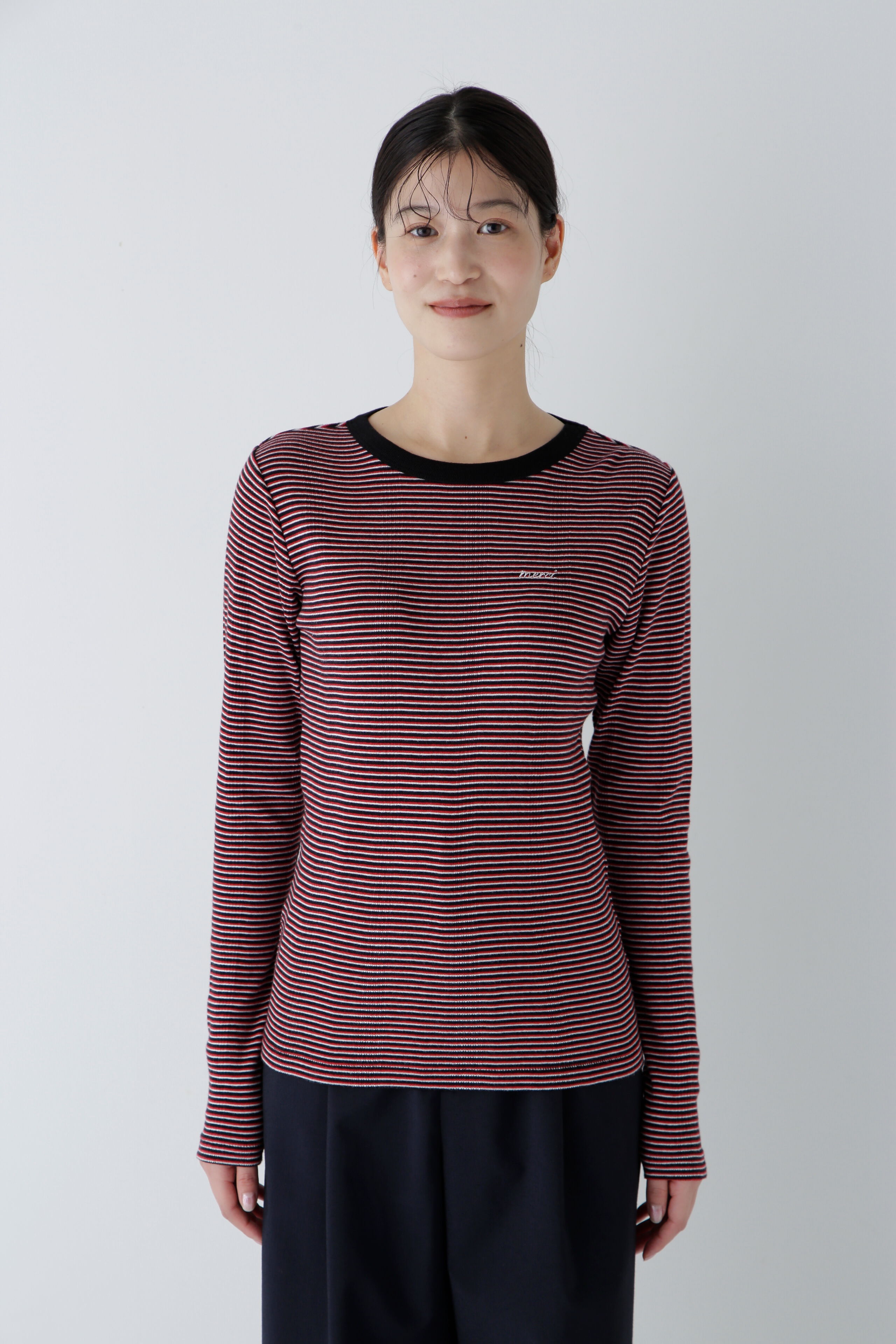  「◆パネルリブロングスリーブＴシャツ」|Tシャツ・カットソー|