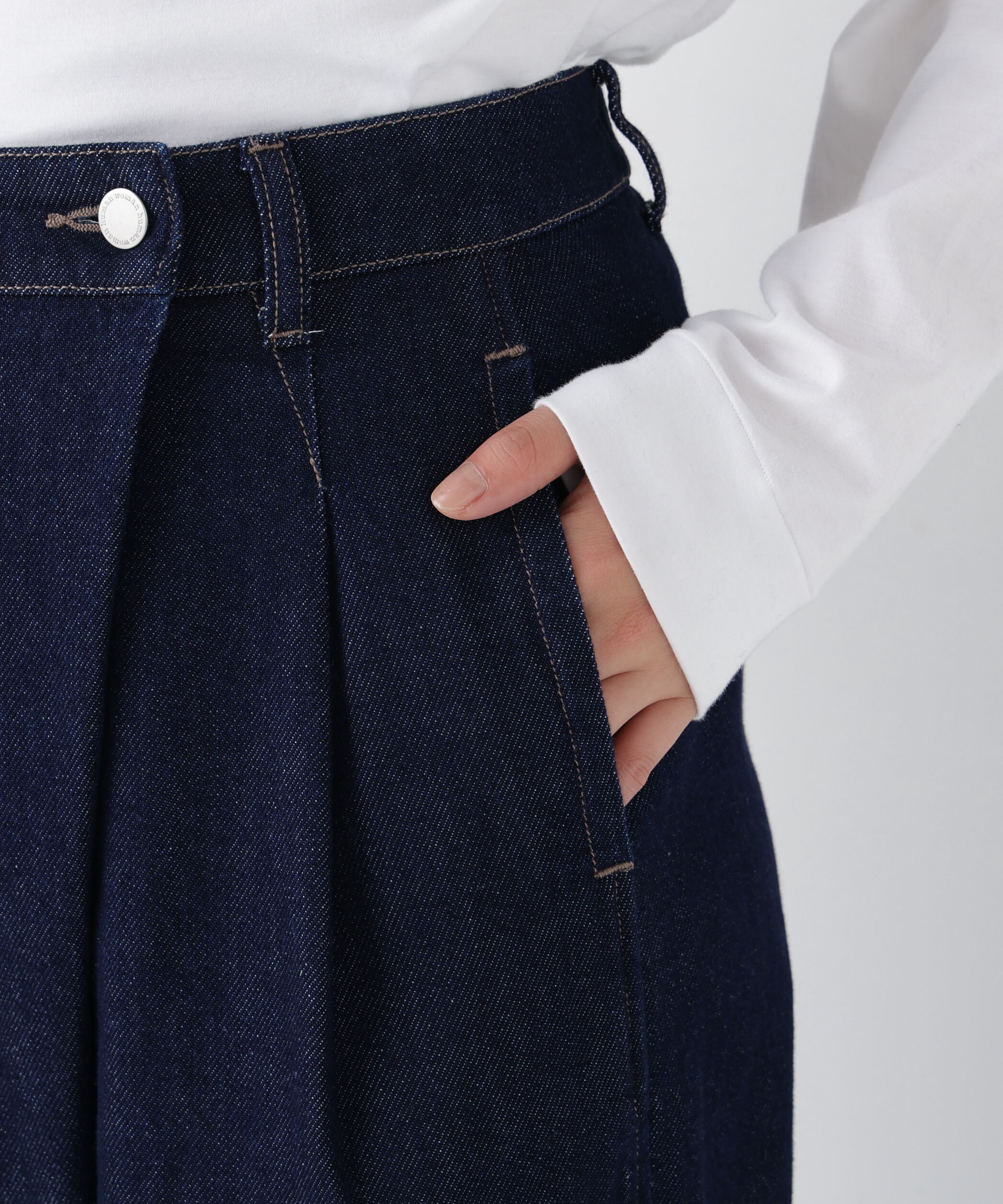  「◆《ウォッシャブル》ソフトデニムバレルパンツ」|その他|