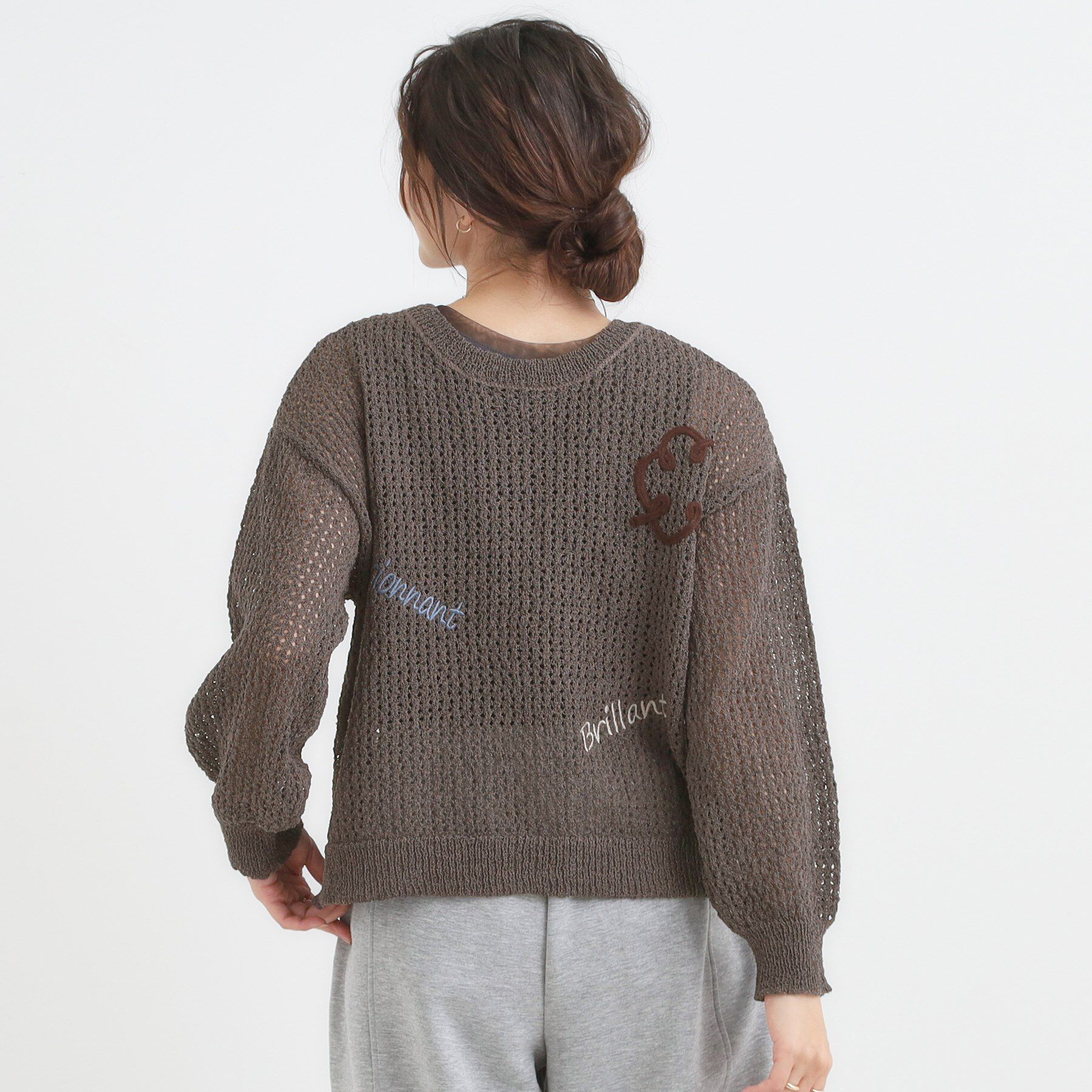 SHOO･LA･RUE「コード刺繍アソートメッシュカーディガン」|カーディガン|