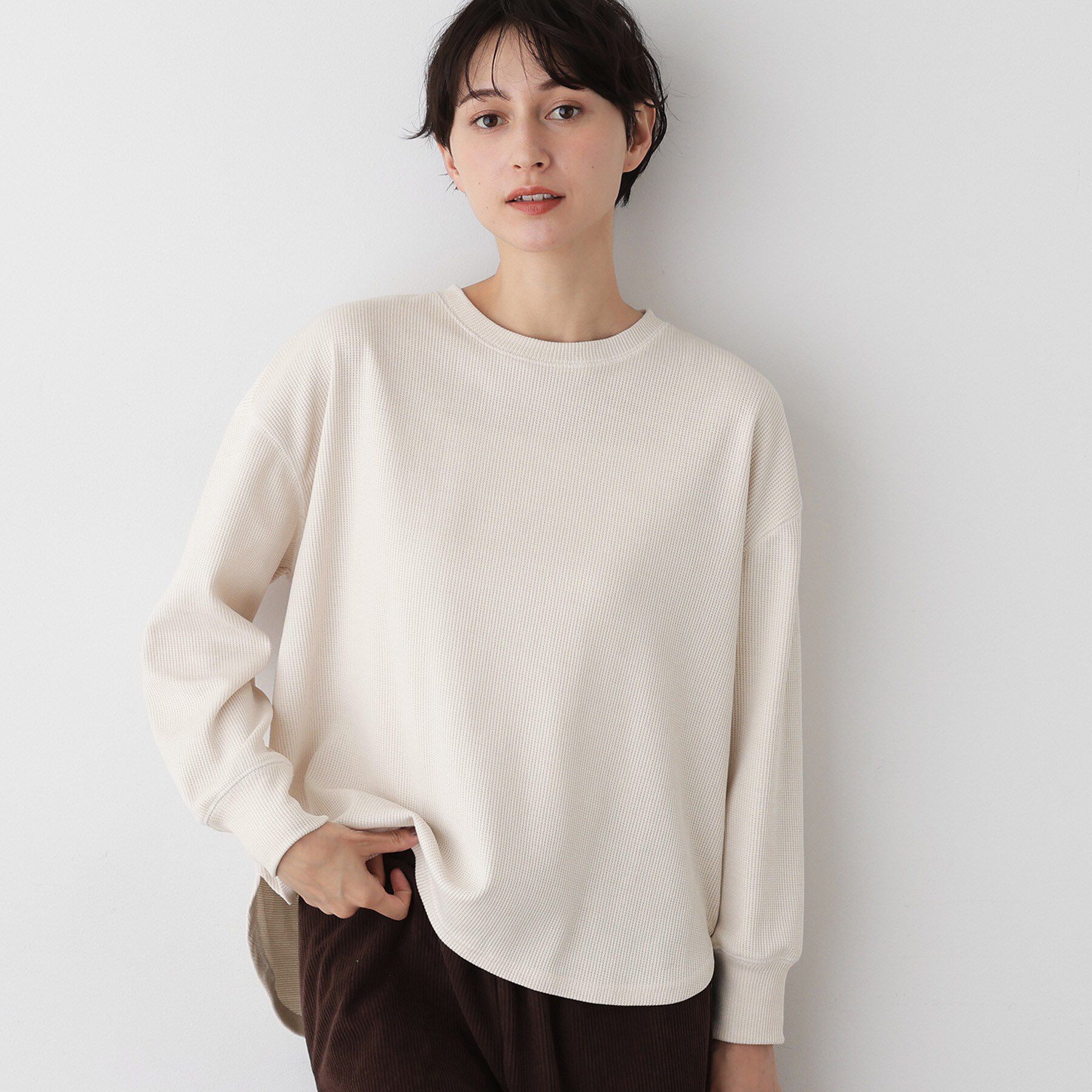 Dessin「【洗える】ベロアサーマルカットソー」|Tシャツ・カットソー|
