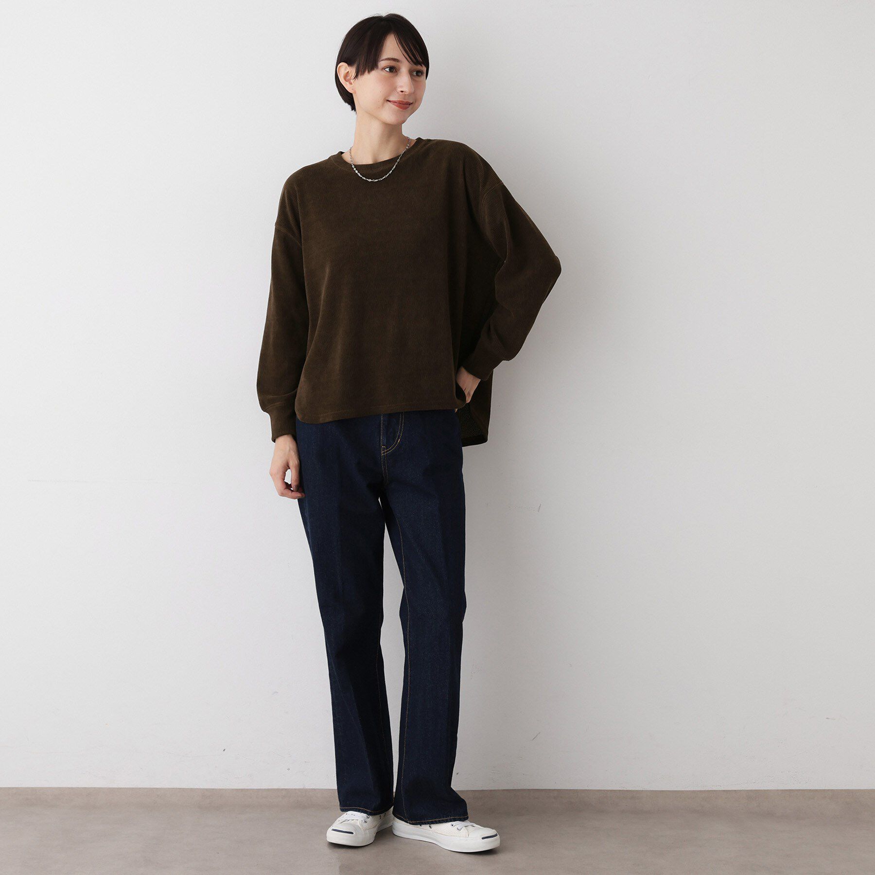 Dessin「【洗える】ベロアサーマルカットソー」|Tシャツ・カットソー|