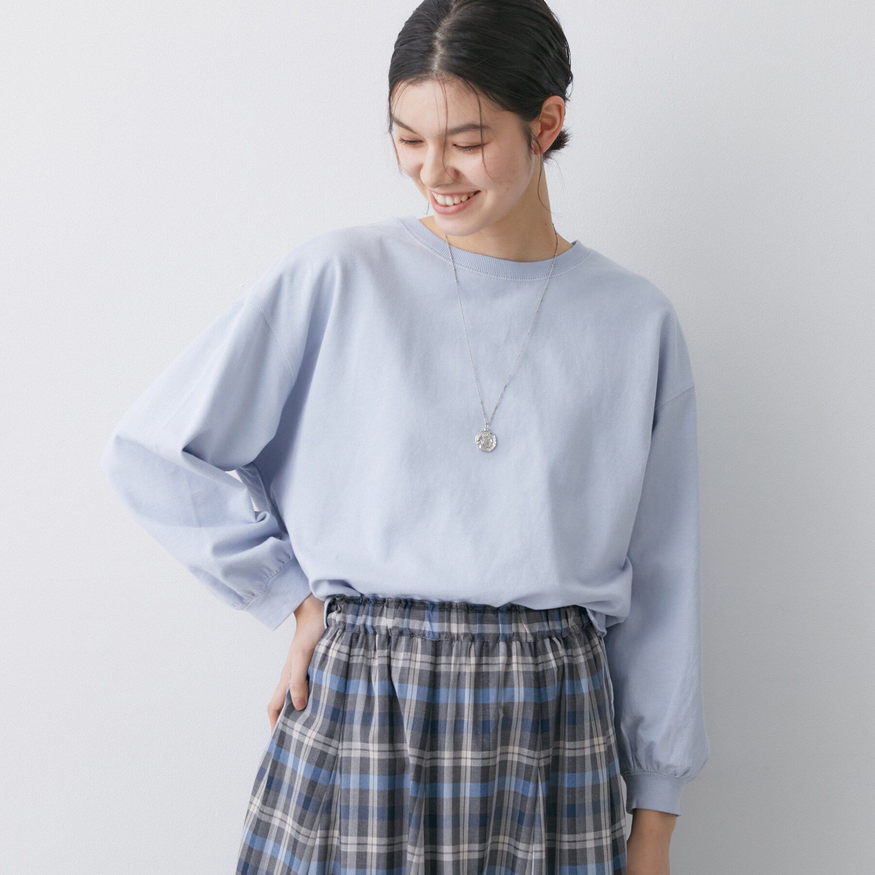 Dessin「【360度可愛い・洗える】バックヘンリーカットソー」|Tシャツ・カットソー|
