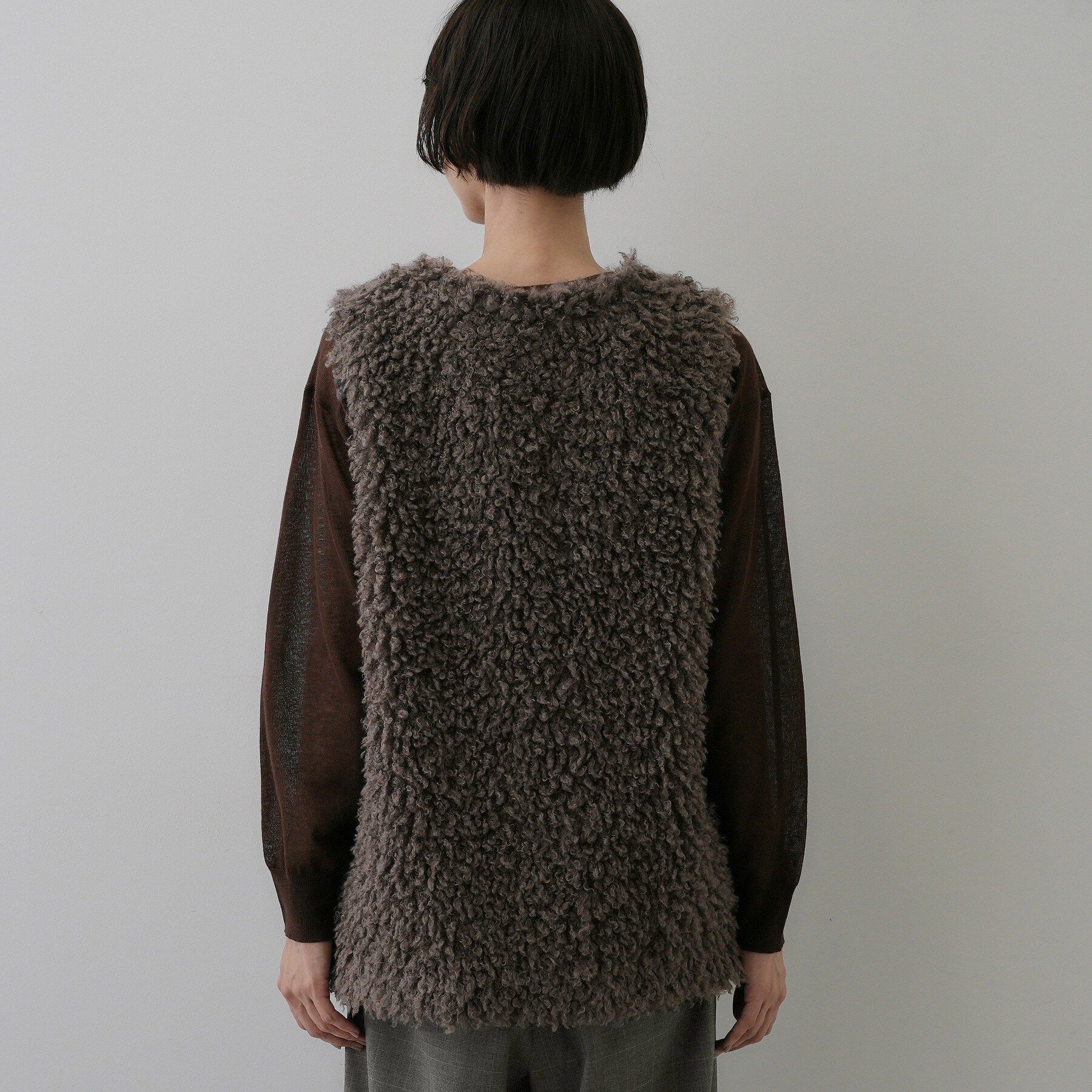 Dessin「【洗える/秋羽織り】フェイクファージレ」|ベスト・ジレ|