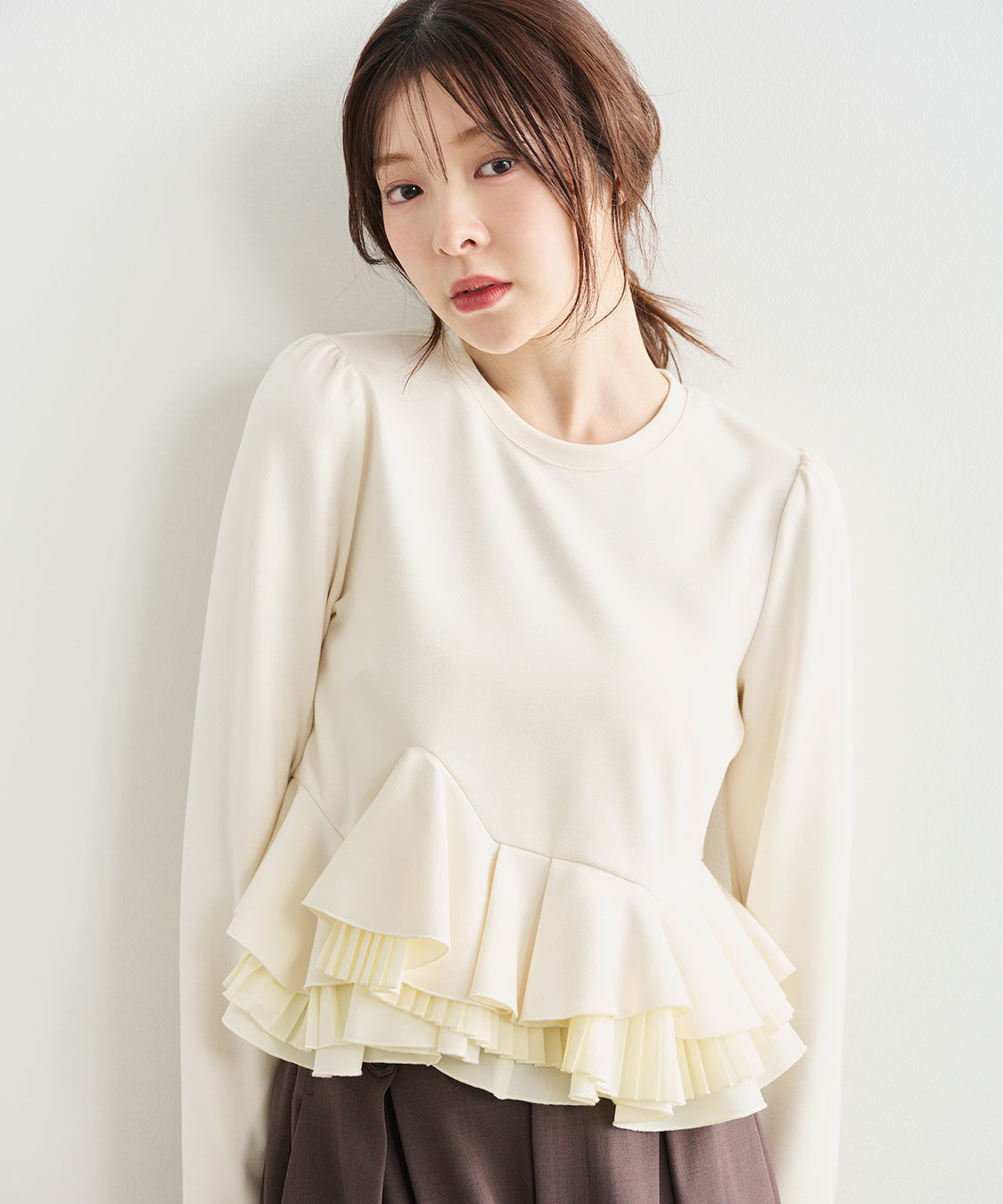 COCO DEAL「ランダムフリルペプラムトップス」|Tシャツ・カットソー|