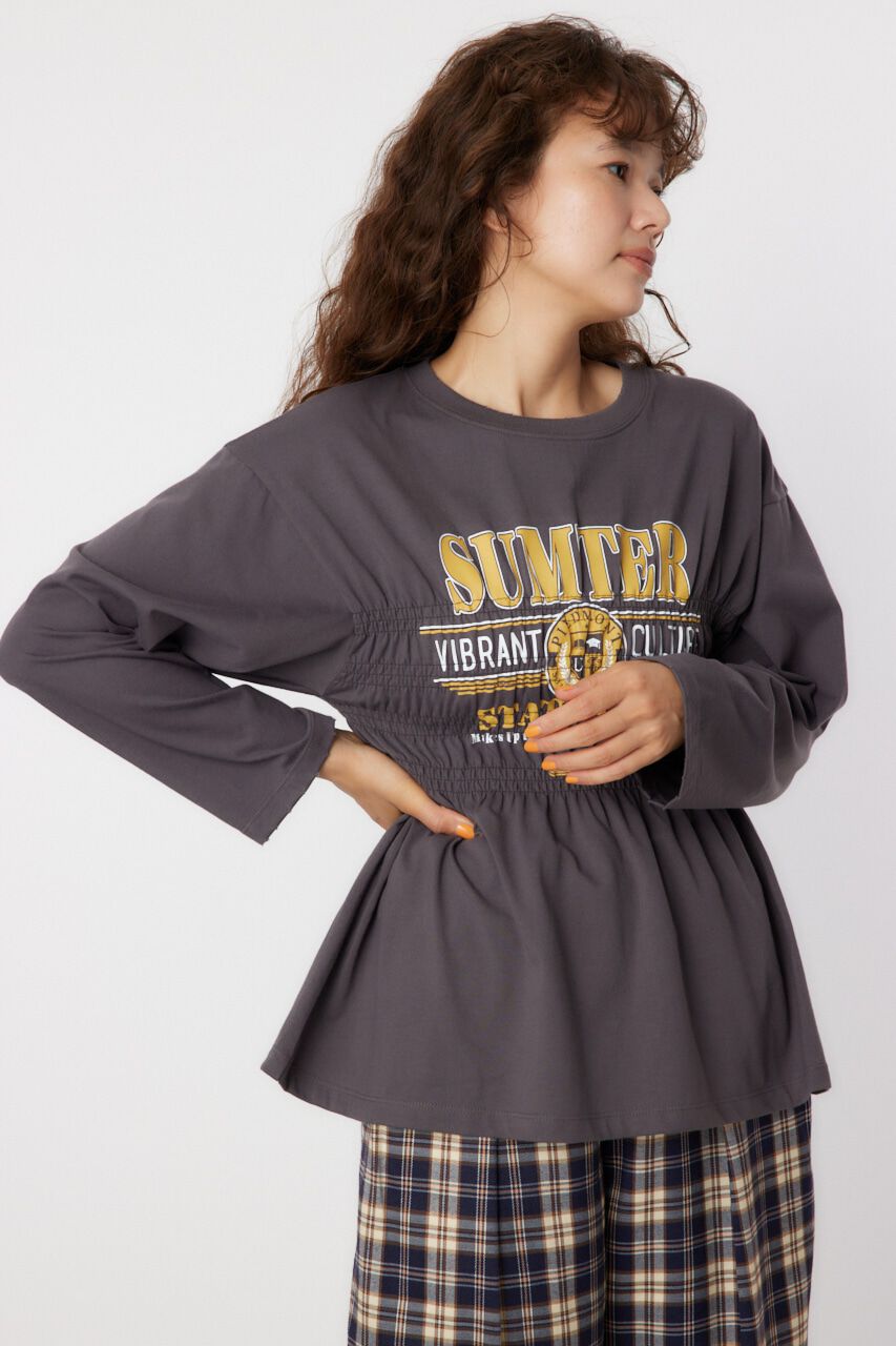 RODEO CROWNS「シャーリングプリントロングTシャツ」|Tシャツ・カットソー|